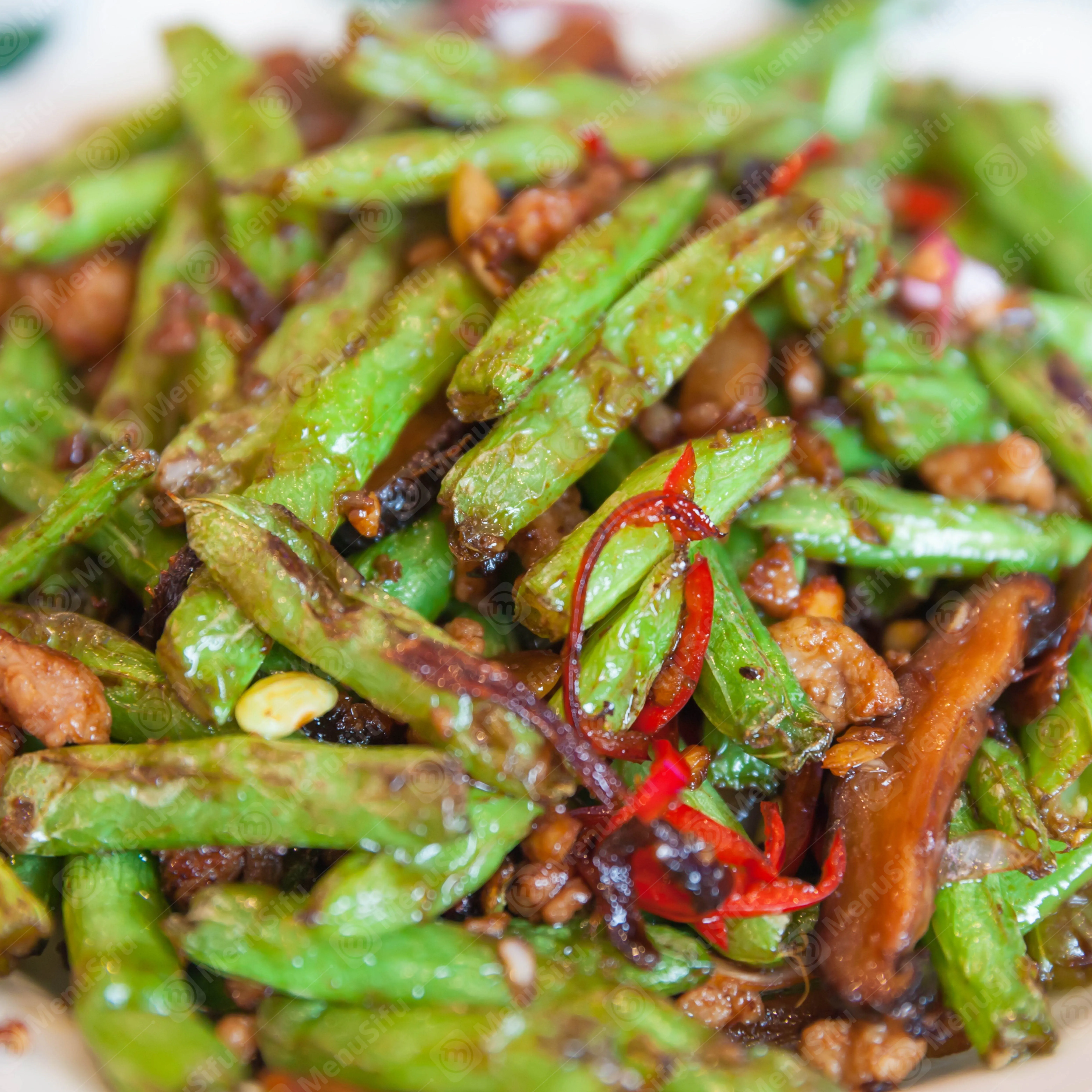 Pickled-Bean-w.Minced-Pork at New Carnation Restaurant 康乃馨，a Chinese Restaurant in Brooklyn